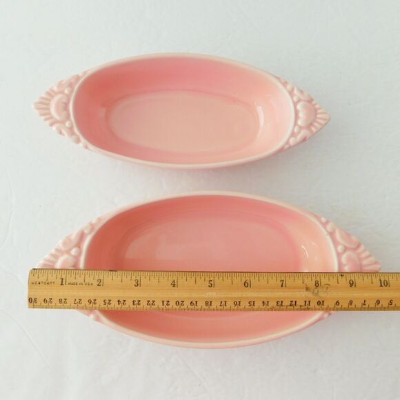 Miramar of California USA Pottery Pink Dishes Lot of 3 Vintage MCM Serving Candy - Picture 10 of 13